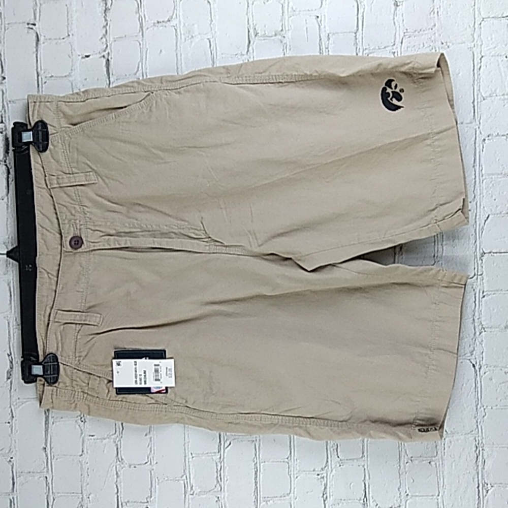 Mens Iowa Hawkeyes NCCA khaki Shorts 34 NWT